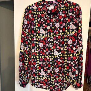 Women's Equipment Cornelia Floral 100% Silk Blouse Timeless Classic size M